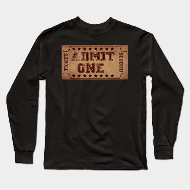 Vintage Cinema Ticket Long Sleeve T-Shirt by Scar